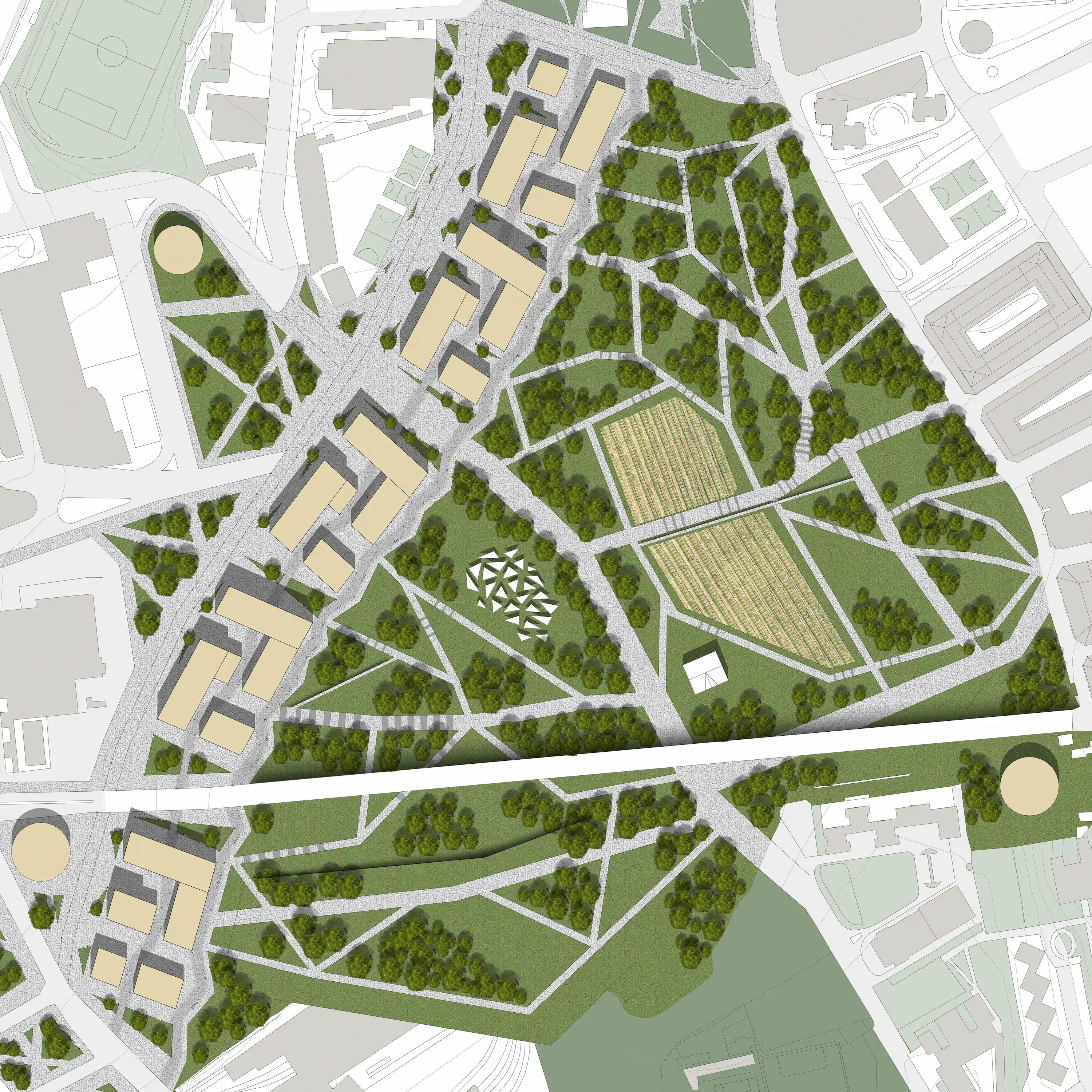 Central Can Cervera Urban Planning